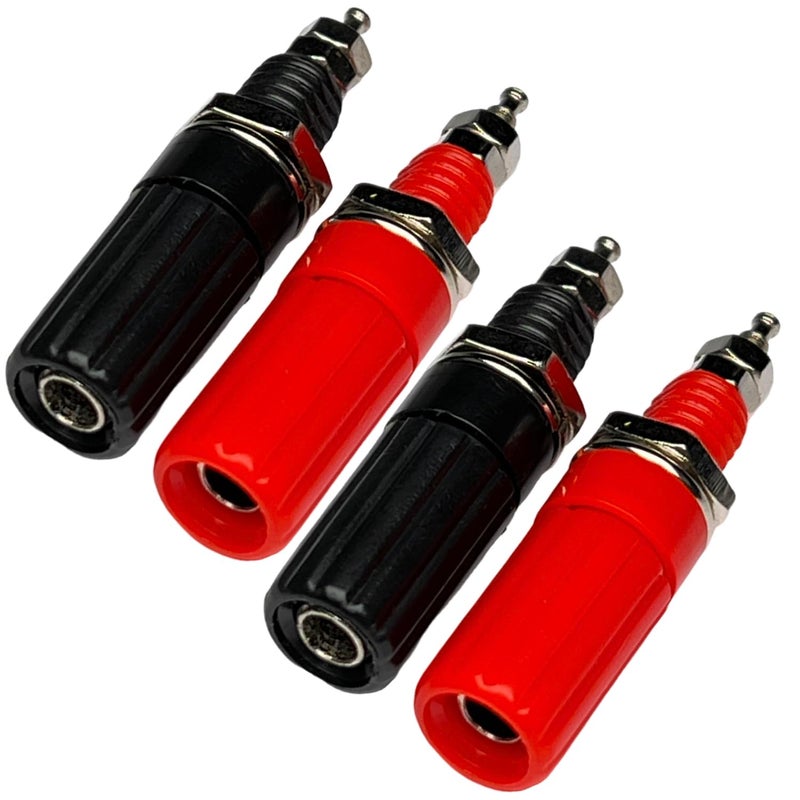 CESS Amplifier Terminal Connector Binding Post Banana Plug Jack Socket Panel/Chassis Mount Connectors - Length:1.8" (4 Pack) - Image 4